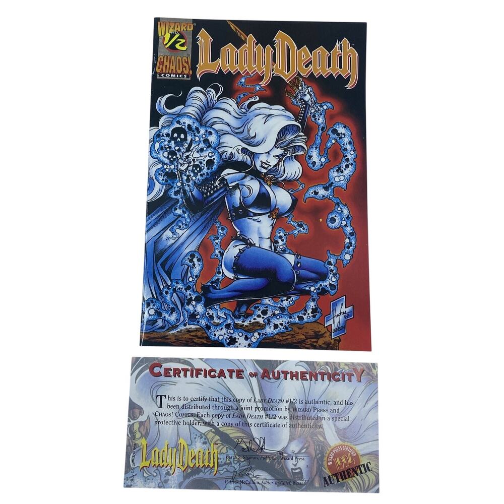 Lady Death Issue 1 of 2 1994 Wizard Chaos Comicswith Certificate of Authenticity